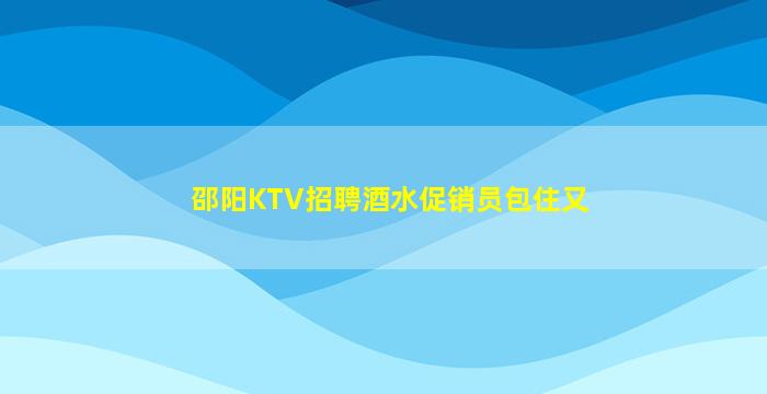 邵阳KTV招聘酒水促销员包住又